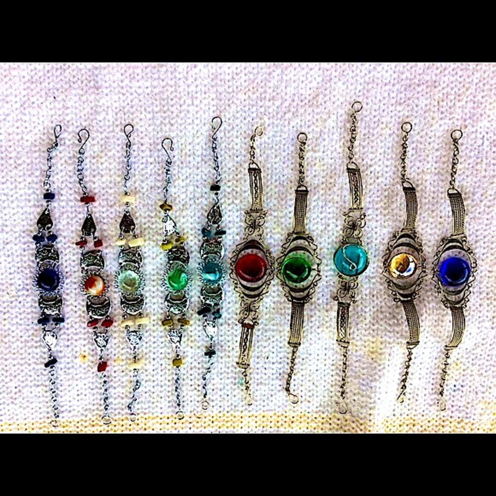 Glass bead bracelets